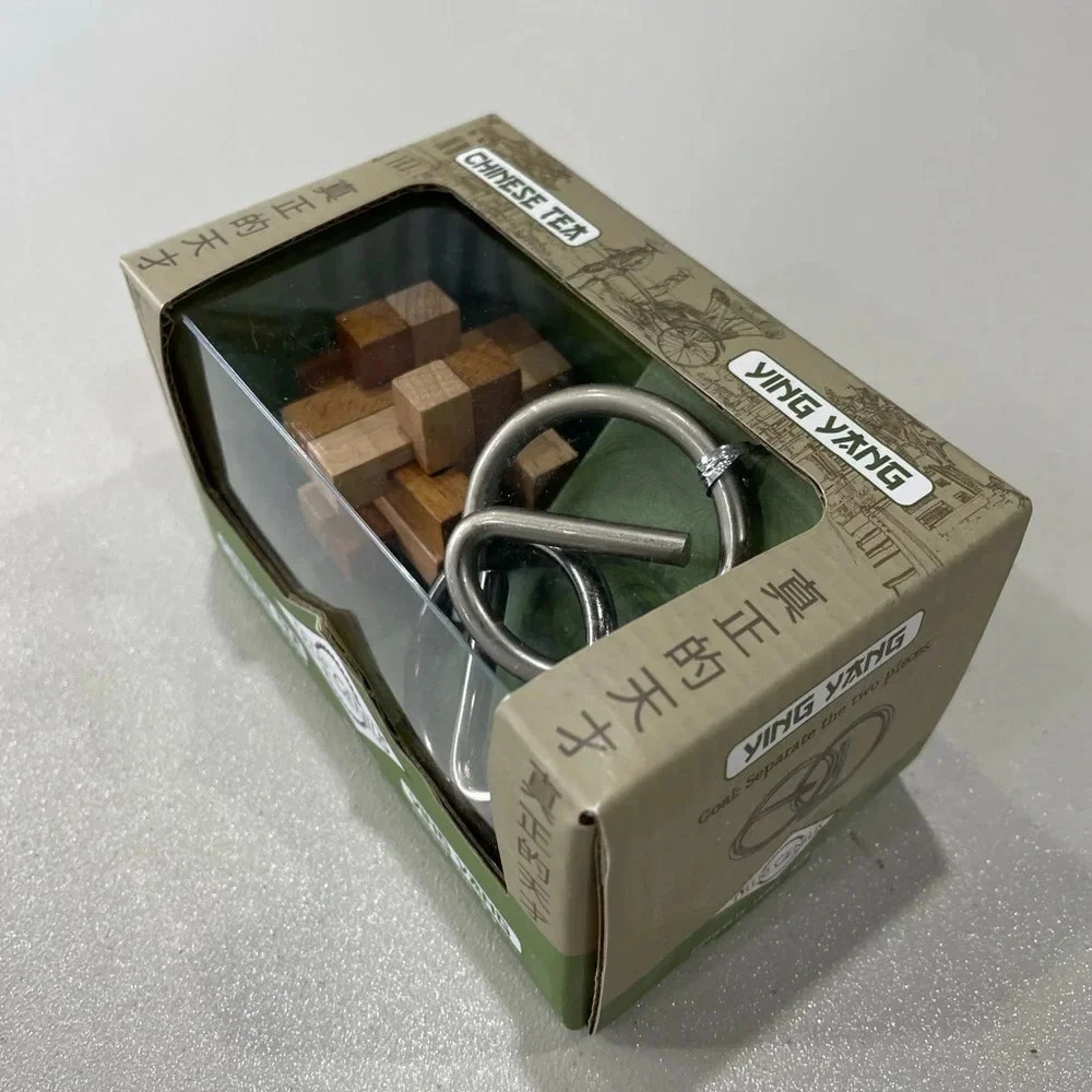 NWT Puzzle Box with Chinese Tea and Yin-Yang Puzzles by True Genius New Guft